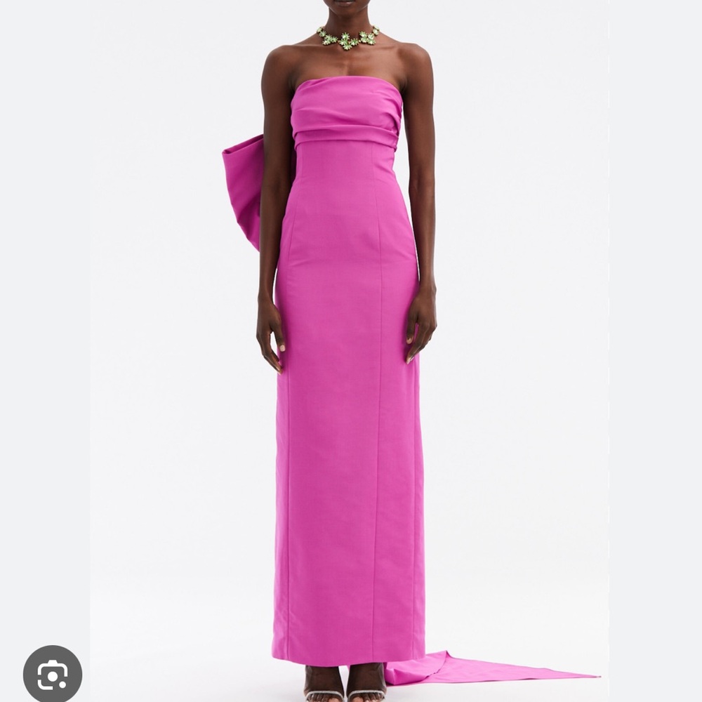 OSCAR DE LA RENTA
Strapless Trumpet Gown With Bow Detail In Pink NWT